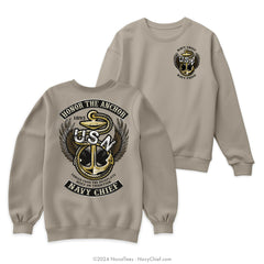 "Honor The Anchor" Crewneck Sweatshirt | Khaki