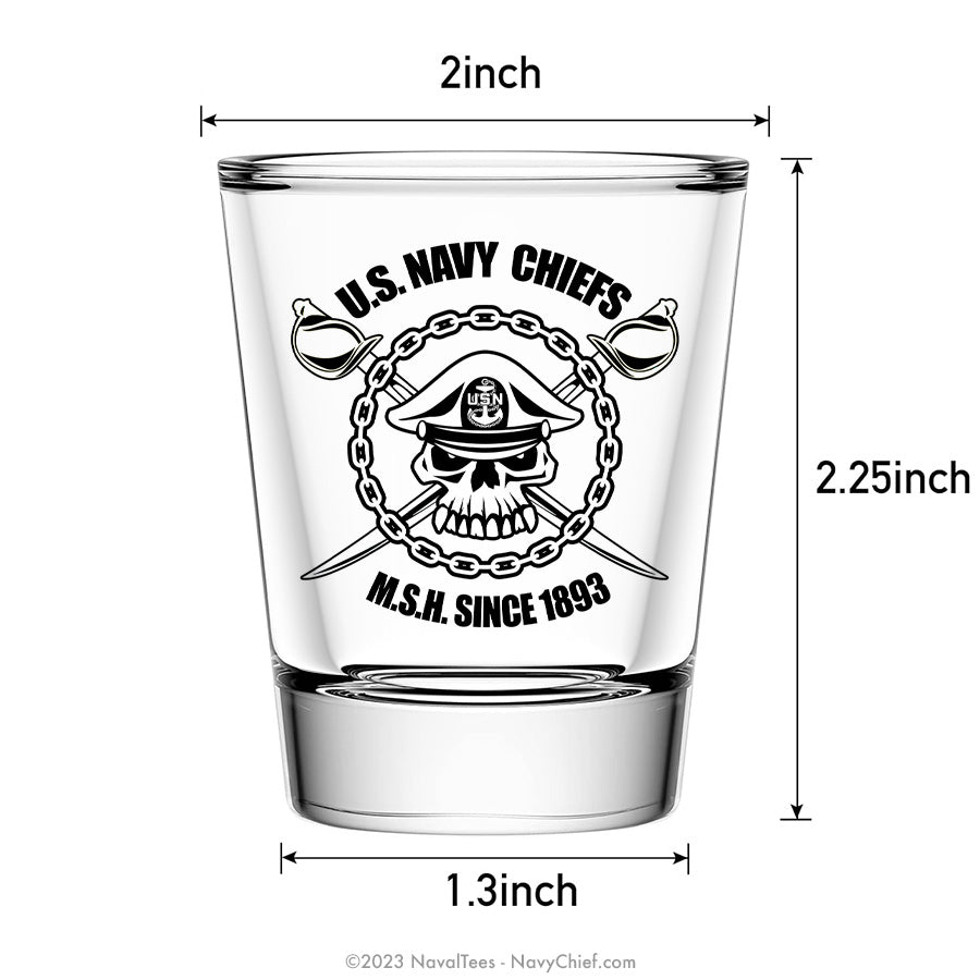 US Navy Chiefs 'MSH Since 1893' - Shot Glass