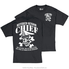"Retired Skull & Crossbones" Tee | Black