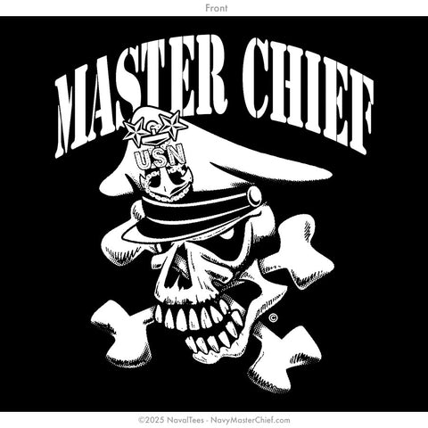 "Retired MCPO Skull & Crossbones" Long Sleeve Tee | Black