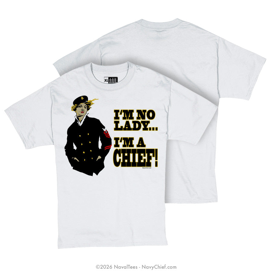 "No Lady" Tee | White