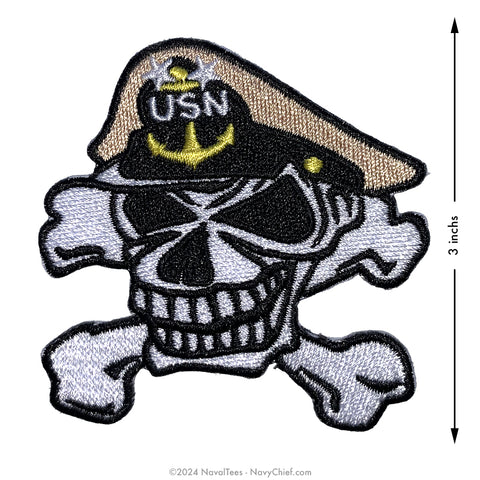 Embroidered "MCPO Skull" | 3 inch Patch