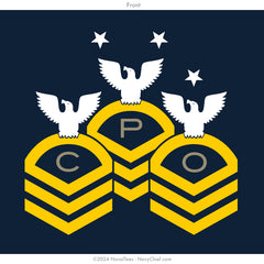 "CPO Chevrons" Quarter Zip Sweatshirt | Navy