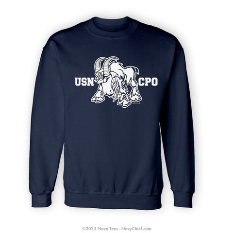 "CPO GOAT" Crewneck Sweatshirt - Navy