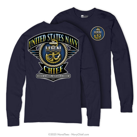 "The Fouled Anchor" Long Sleeve Tee | Navy