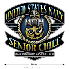 "SCPO Fouled Anchor" | 5 inch Vinyl Decal