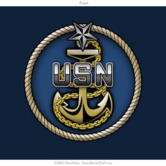 "SCPO Fouled Anchor" Tee | Navy