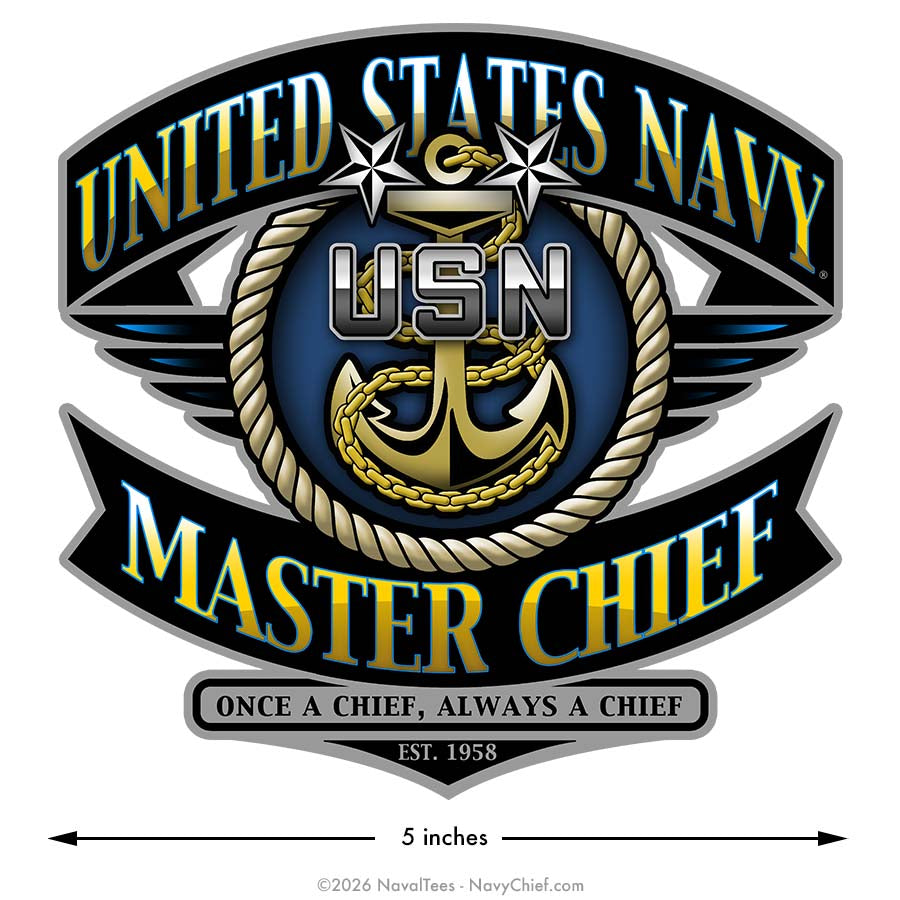 "MCPO Fouled Anchor" | 5 inch Vinyl Decal