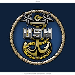 "MCPO Fouled Anchor" Long Sleeve Tee | Navy