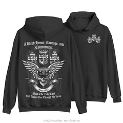 "Blood of the Chief" Hooded Sweatshirt | Black