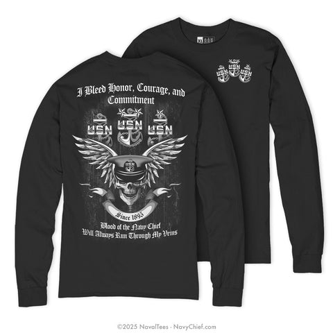 "Blood of the Chief" Long Sleeve Tee | Black
