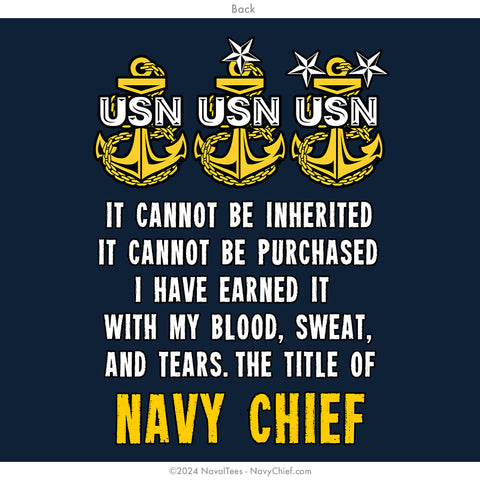 "Title of Chief" Long Sleeve Tee | Navy