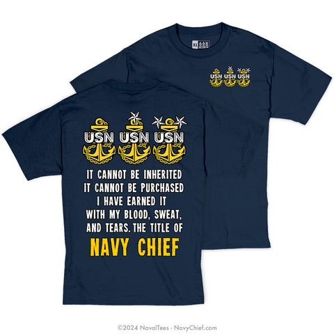 "Title of Chief" Tee | Navy