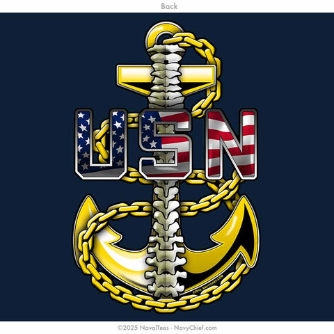 "Patriotic Backbone" American Made Tee | Navy