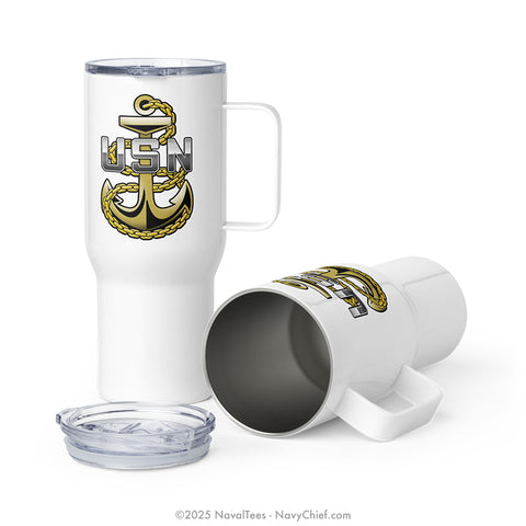 "Navy Chief Fouled Anchor" | 25 oz Travel Mug