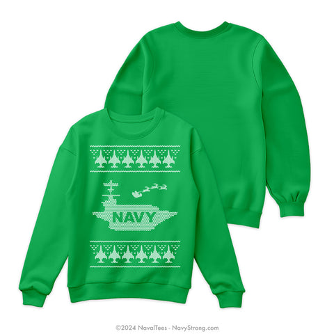 "Carrier" Ugly Christmas Sweatshirt | Green