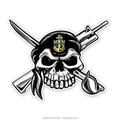 "Skull M4 Crossed Cutlass" | 8x6 Vinyl Decal