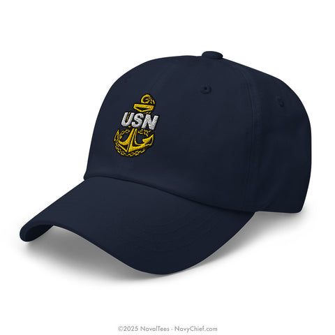"Embroidered Anchor" Classic Dad Hat - Navy
