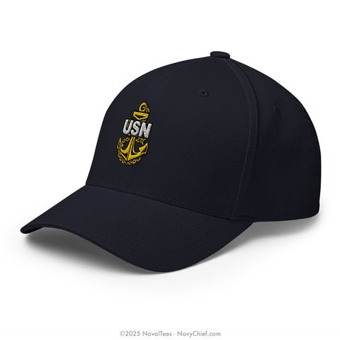 "Embroidered Anchor" FLEXFIT® Hat - Navy