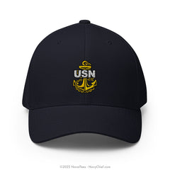 "Embroidered Anchor" FLEXFIT® Hat - Navy