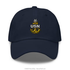 "Embroidered Anchor" Classic Dad Hat - Navy