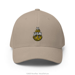 "Embroidered Anchor" FLEXFIT® Hat - Khaki