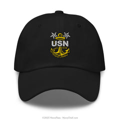 "Embroidered Anchor" Classic Dad Hat - Black
