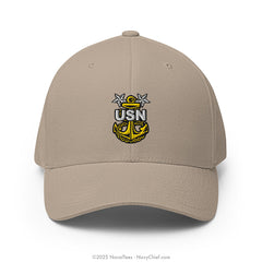 "Embroidered Anchor" FLEXFIT® Hat - Khaki
