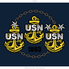 "The Chosen Few" Moisture Wicking Hooded Sweatshirt - Navy