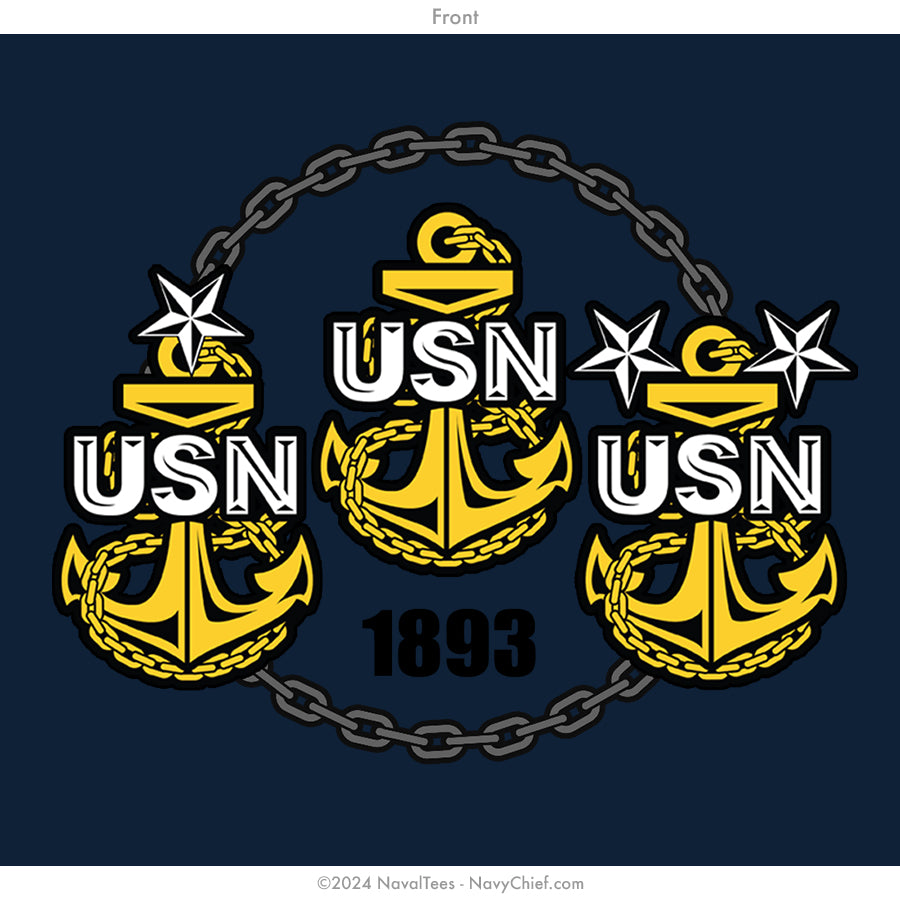 "The Chosen Few" Moisture Wicking 1/4 Zip Sweatshirt - Navy