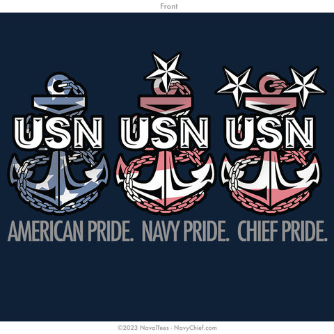 "Patriotic Anchors" Tee - Navy