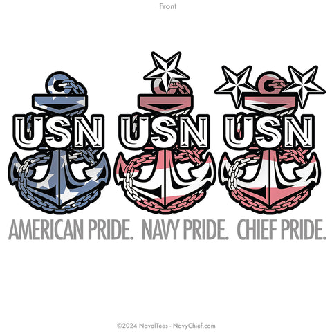"Patriotic Anchors" American Made Tee | White
