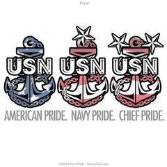 "Patriotic Anchors" American Made Tee | White