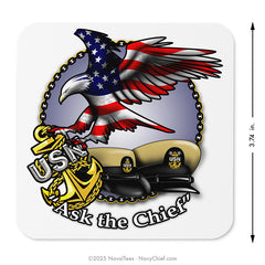 "Ask The Chief" Coaster | Cork-Backed