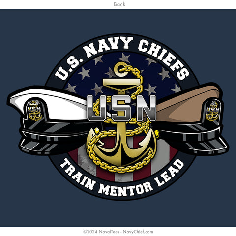 "Train Mentor Lead" American Made Tee | Navy