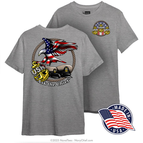 "Ask The Chief" American Made Tee | Grey