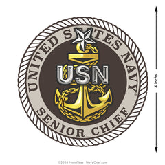 "Beveled SCPO Anchor" | 4 inch Vinyl Decal