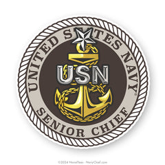 "Beveled SCPO Anchor" | 4 inch Vinyl Decal