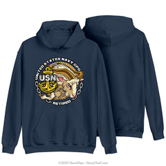 "CPO Goat Retired" Hooded Sweatshirt | Navy