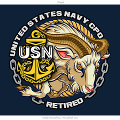 "CPO Goat Retired" Hooded Sweatshirt | Navy