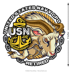 "Retired Goat" | 5 inch Vinyl Decal