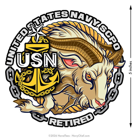 "SCPO Retired Goat" | 5 inch Vinyl Decal