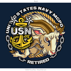 "MCPO Retired Goat" Tee | Navy