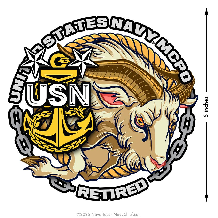 "MCPO Retired Goat" | 5 inch Vinyl Decal