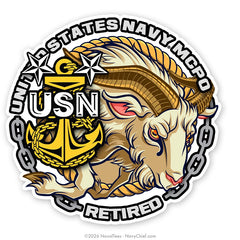 "MCPO Retired Goat" | 5 inch Vinyl Decal