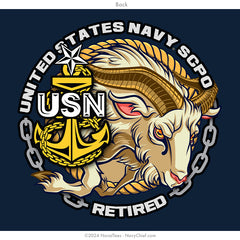 "SCPO Retired Goat" Tee | Navy