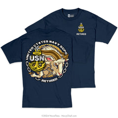 "SCPO Retired Goat" Tee | Navy