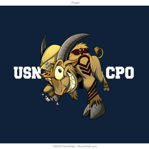 "USN CPO GOAT" Long Sleeve Tee | Navy