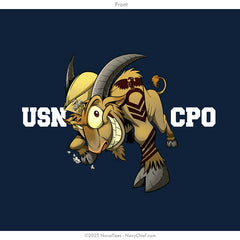 "USN CPO GOAT" Long Sleeve Tee | Navy