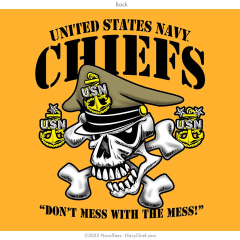 "Don't Mess - Skull & Crossbones" Tee | Gold